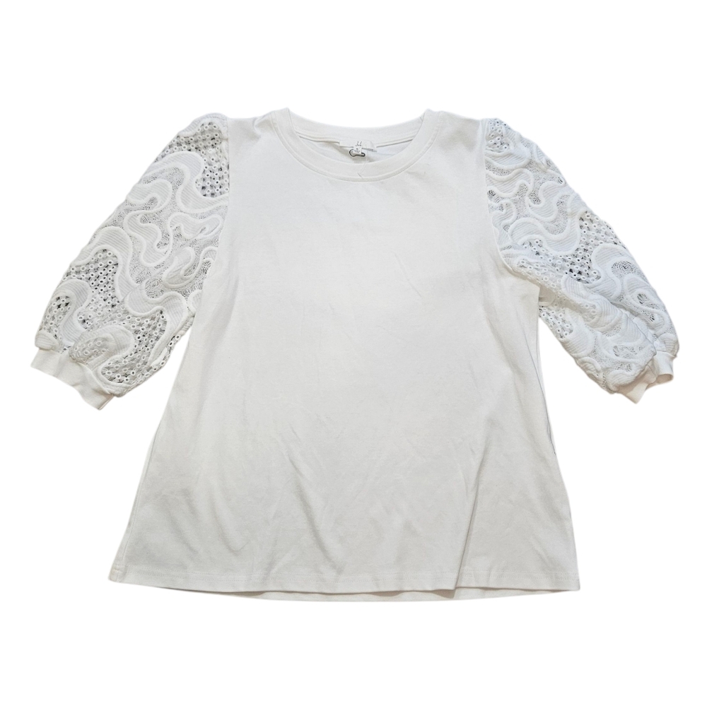 Joh | White Lace Sleeve Blouse | Size Small
